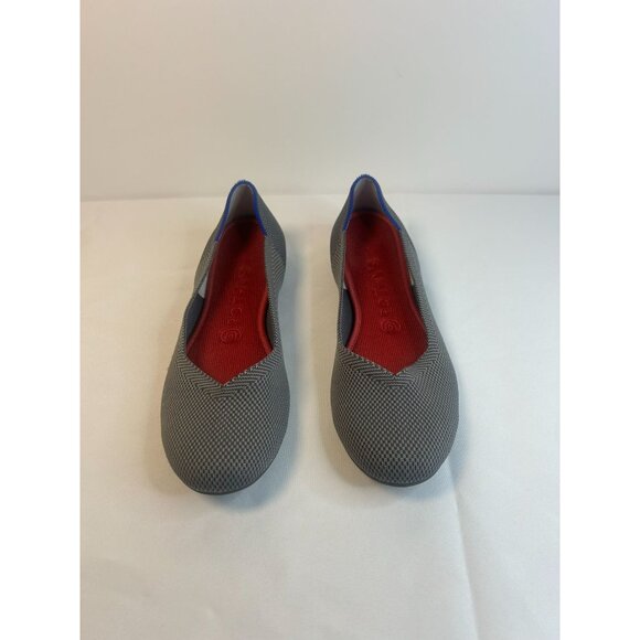 Rothy's Ballet Flats Grey Knit Size 9 Slip On Comfort Round Toe Ballerina Shoes - Picture 2 of 11